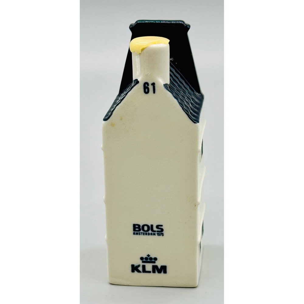 KLM BOLS Blue Delft Gin House‎ 61 Amsterdam 2012 Ceramic Bottle Empty - Picture 3 of 7